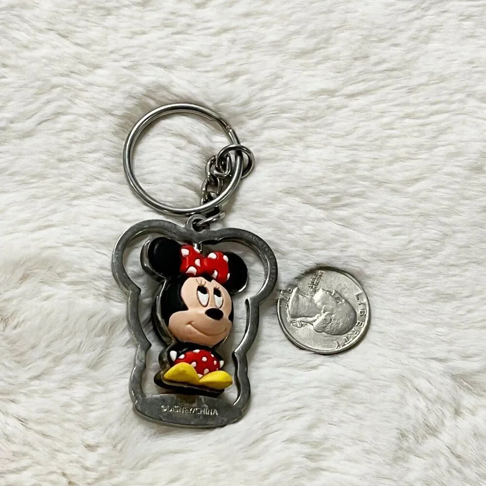 🔮 5/$25 Disney Minnie‎ Mouse Spinning Keychain